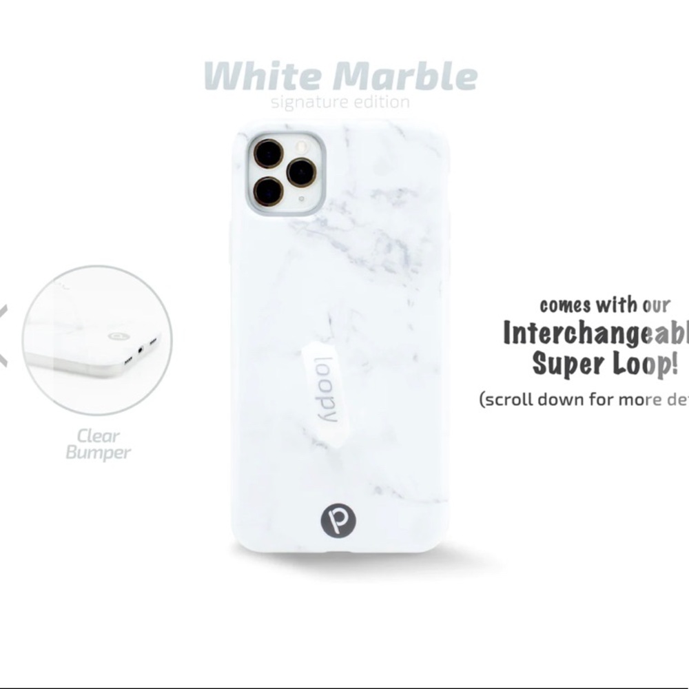 Marble loopy phone case